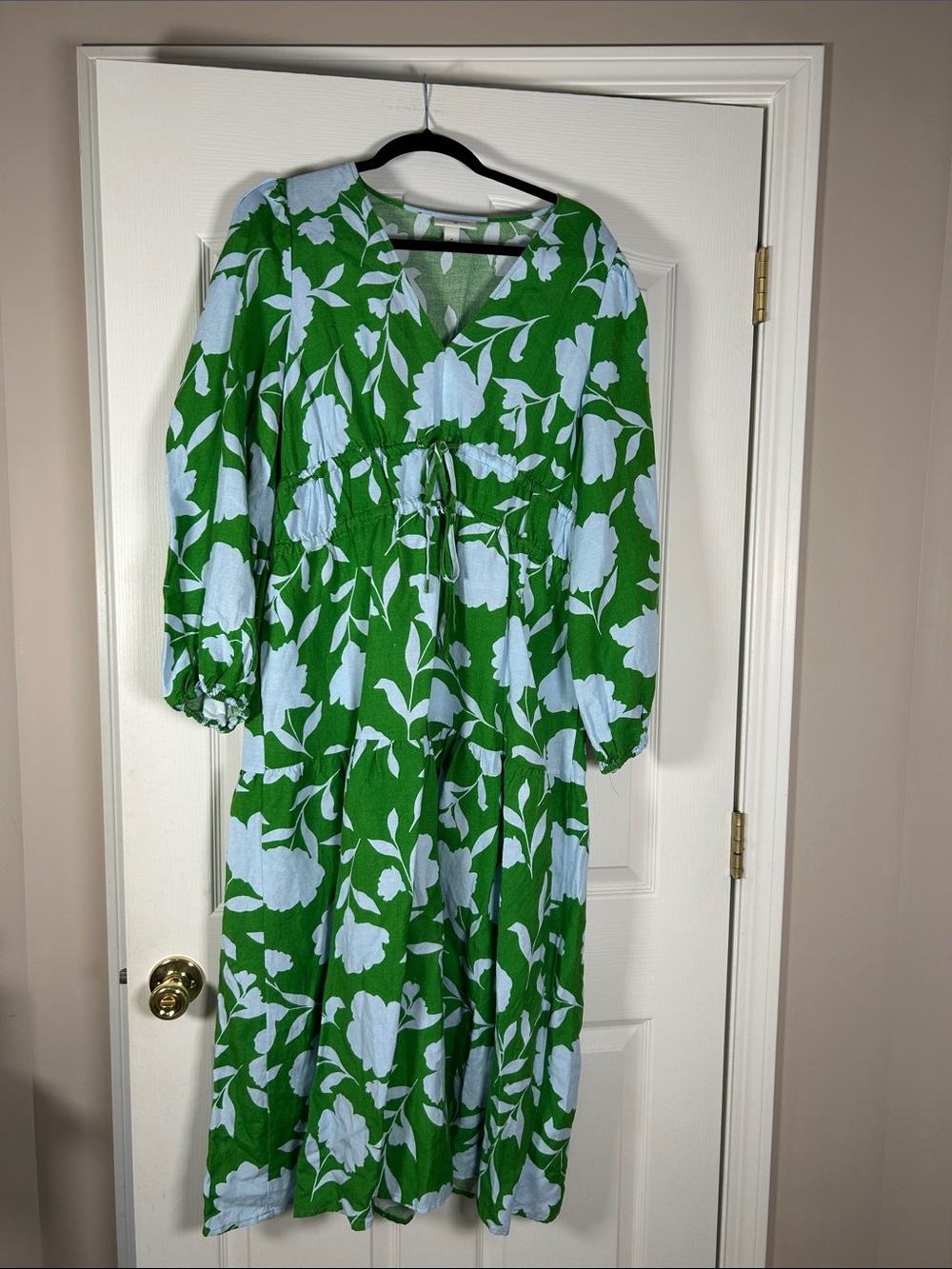 kate spade for Target Green and Light Blue Floral Maxi Dress size M - Picture 1 of 8